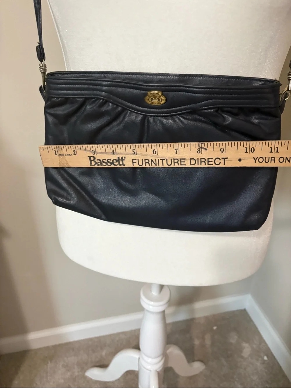 Vintage Eitienne Aigner Navy Leather Handbag